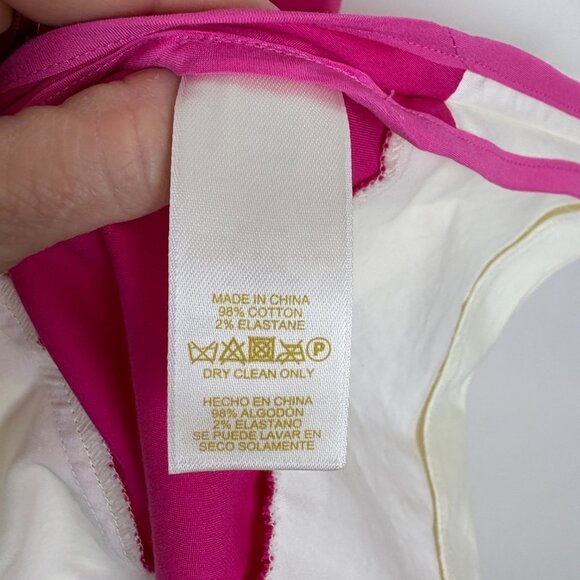 Kate Spade Celina Pink & White Sleeveless Fit & Flare Preppy Dress sz 0 - Picture 8 of 9